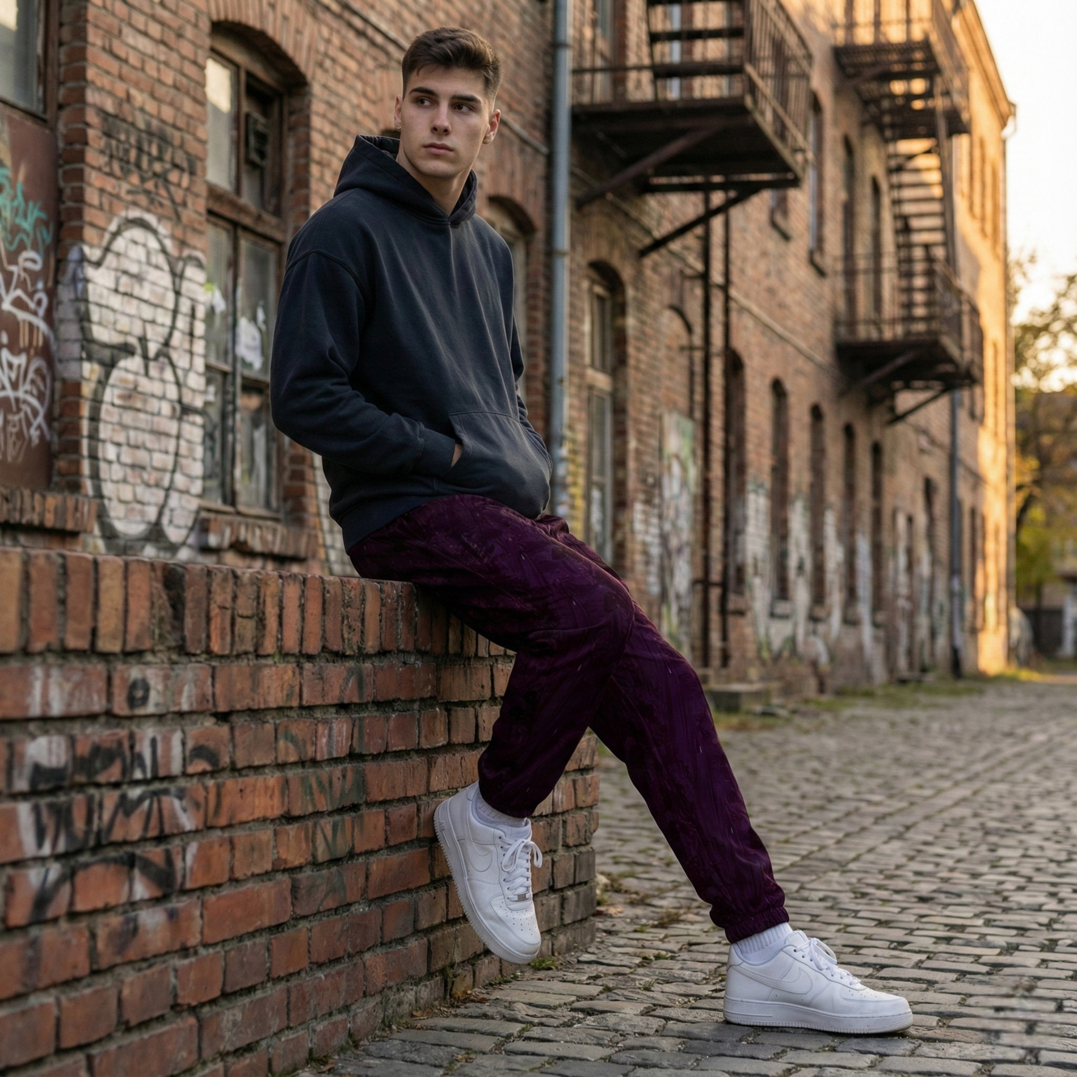 DARK PINK SWEATPANTS